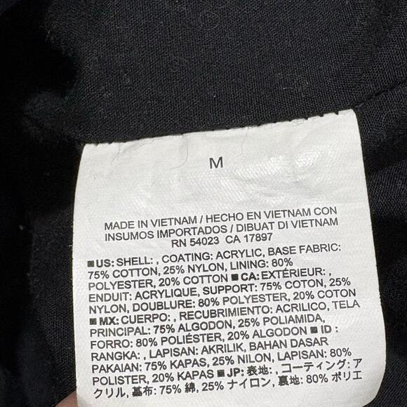 Old Navy Men’s Medium Black Canvas Jacket Snap Button Utility Military Coat - Picture 4 of 14